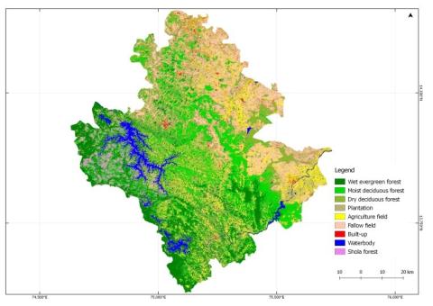 Land Cover Land Use Types in Shimoga district Land Cover Land Use Types in Shimoga district