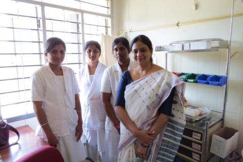 Primary Health Centre workers and district health official involved in KFD management in Shimoga - photo by Sarah Burthe